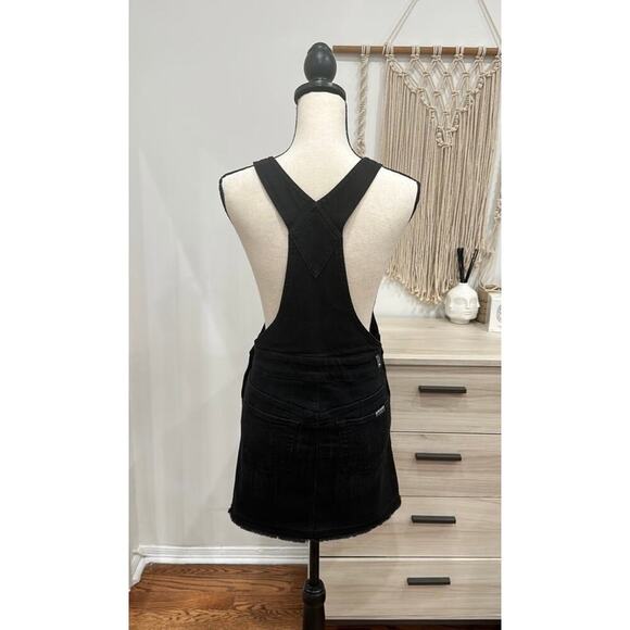 7 For All Mankind Women's Overall Dress in Black Sands Twill size 2 - Picture 4 of 11